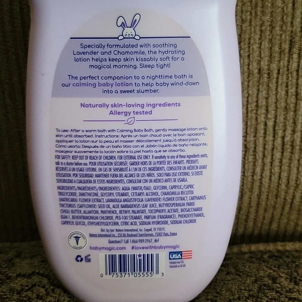 Baby Magic w/pump, Calming Baby Lotion Real Lavender & Chamomile, 30oz